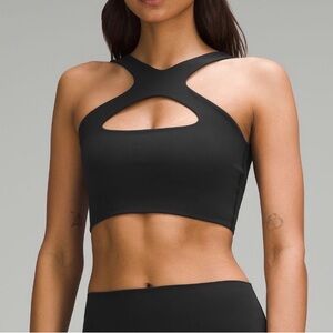 NWT Lululemon Black Bend This Scoop and Cross Bra